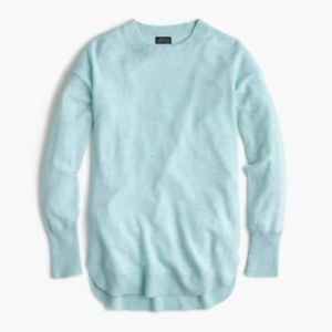 J. Crew Italian Cashmere Side-Slit Tunic Sweater